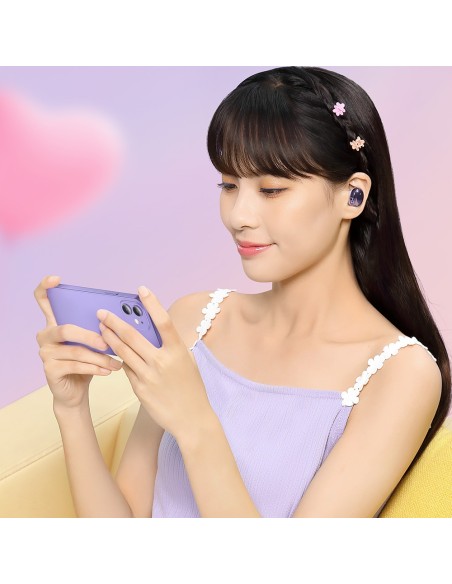 Belaidės ausinės TWS Bluetooth 5.2 vandeniui atsparios IP55 Bowie E2 violetinės spalvos Belaidės ausinės TWS Bluetooth 5.2 vandeniui atsparios IP55 Bowie E2 violetinės spalvos