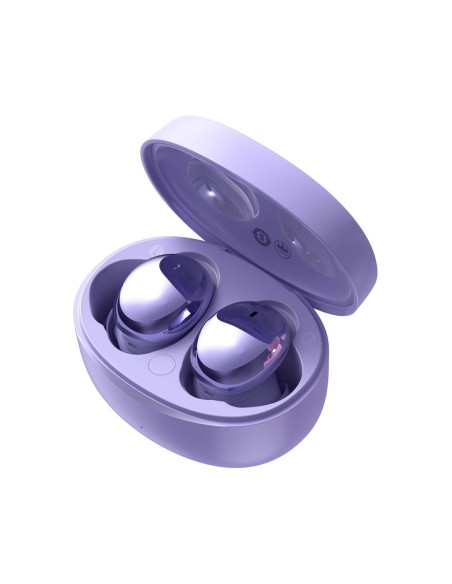 Belaidės ausinės TWS Bluetooth 5.2 vandeniui atsparios IP55 Bowie E2 violetinės spalvos Belaidės ausinės TWS Bluetooth 5.2 vandeniui atsparios IP55 Bowie E2 violetinės spalvos
