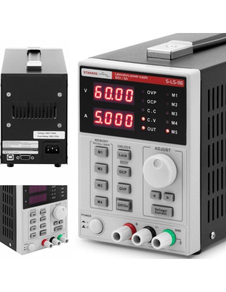 Serviso laboratorijos maitinimo šaltinis 0-60 V 0-5 A DC 550 W LED USB RS233 Serviso laboratorijos maitinimo šaltinis 0-60 V 0-5 A DC 550 W LED USB RS233