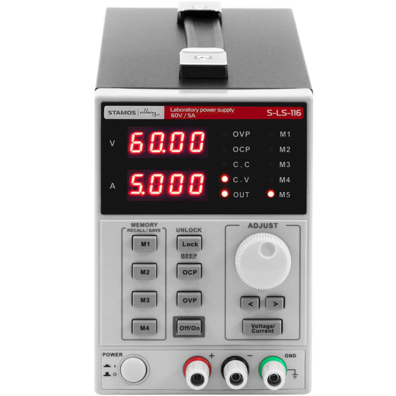 Serviso laboratorijos maitinimo šaltinis 0-60 V 0-5 A DC 550 W LED USB RS233