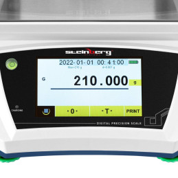 Analitiniai laboratoriniai svarstyklės su stikliniu dangteliu ir LCD jutikliniu skydeliu 200 g / 0,001 g