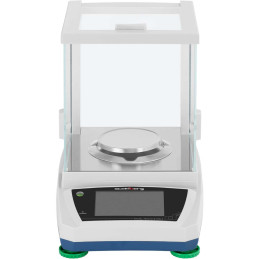 Analitiniai laboratoriniai svarstyklės su stikliniu dangteliu ir LCD jutikliniu skydeliu 200 g / 0,001 g