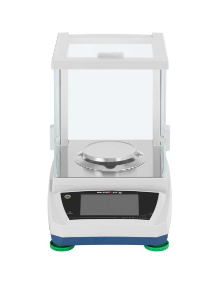 Analitiniai laboratoriniai svarstyklės su stikliniu dangteliu ir LCD jutikliniu skydeliu 200 g / 0,001 g Analitiniai laboratoriniai svarstyklės su stikliniu dangteliu ir LCD jutikliniu skydeliu 200 g / 0,001 g