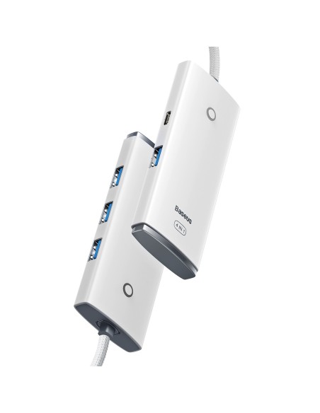 Lite serijos USB-C HUB adapteris 4x USB 3.0 2m baltas Lite serijos USB-C HUB adapteris 4x USB 3.0 2m baltas