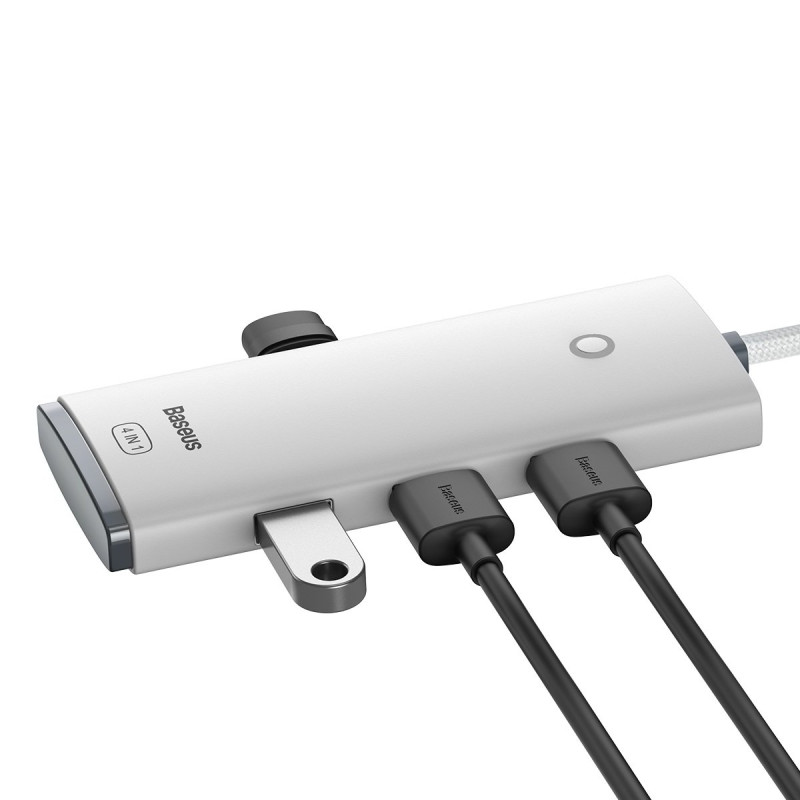 Lite serijos USB-C HUB adapteris 4x USB 3.0 2m baltas