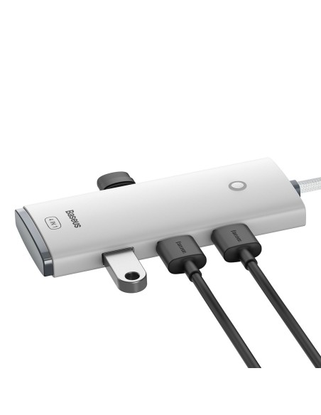 Lite serijos USB-C HUB adapteris 4x USB 3.0 2m baltas Lite serijos USB-C HUB adapteris 4x USB 3.0 2m baltas