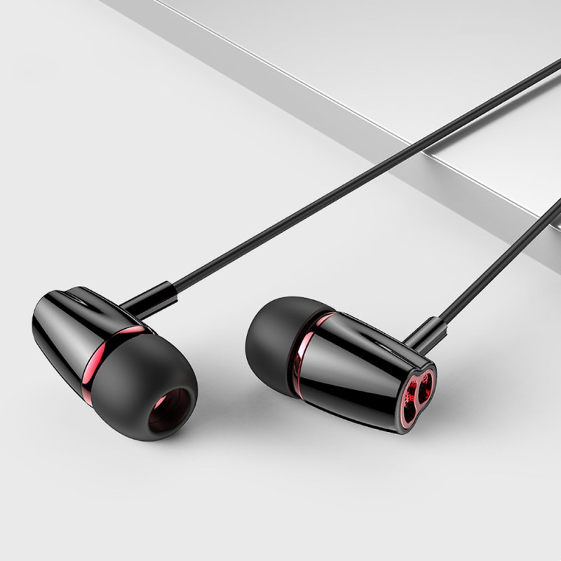 Į ausis įdedamos ausinės 3,5 mm mini lizdas su nuotolinio valdymo pultu ir juodu mikrofonu