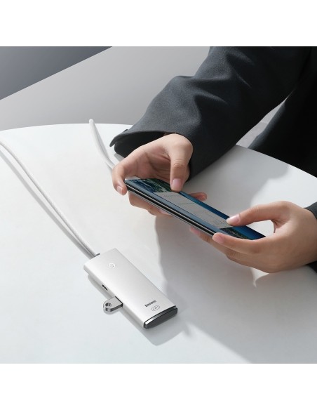 Lite serijos USB-C HUB adapteris 4x USB 3.0 2m baltas Lite serijos USB-C HUB adapteris 4x USB 3.0 2m baltas