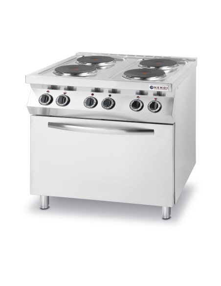 Elektrinė viryklė 4 lėkštės su konvekcine orkaite GN1/1 Kitchen Line - Hendi 225936