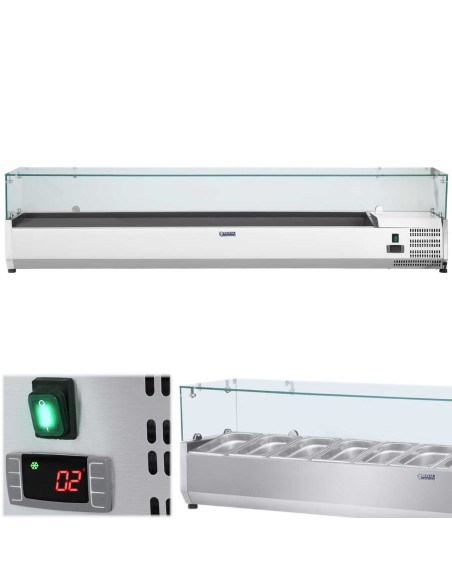 Aušinimo viršus su stikliniu dangteliu 10x GN1/4 200cm