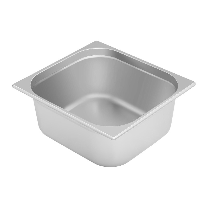 Indų plieninis gastronominis konteineris GN2/3 gylis 150 mm