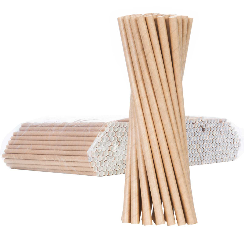 BIO ekologiški popieriniai šiaudeliai PAPER STRAWS storio 8/205mm - rudi 500vnt. BIO ekologiški popieriniai šiaudeliai PAPER STRAWS storio 8/205mm - rudi 500vnt.