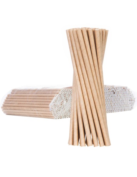 BIO ekologiški popieriniai šiaudeliai PAPER STRAWS storio 8/205mm - rudi 500vnt. BIO ekologiški popieriniai šiaudeliai PAPER STRAWS storio 8/205mm - rudi 500vnt.