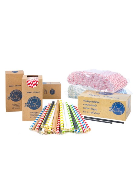BIO ekologiški popieriniai šiaudeliai PAPER STRAWS 6/205mm - mišinys iš 250vnt. BIO ekologiški popieriniai šiaudeliai PAPER STRAWS 6/205mm - mišinys iš 250vnt.