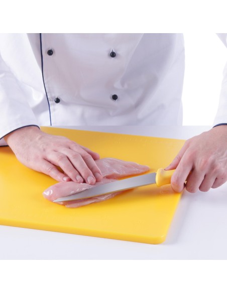 Paukštienos virėjo peilis HACCP 320mm - geltonas - HENDI 842638 Paukštienos virėjo peilis HACCP 320mm - geltonas - HENDI 842638