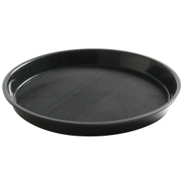 Neslystantis padavėjo padėklas, apvalus su apvadu, sk. 32cm - juodas