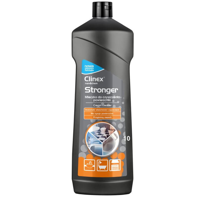 Pienas, skirtas viešojo maitinimo įrangos plieninei glazūrai valyti CLINEX Stronger 750ML