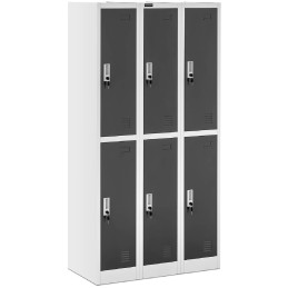 Spintelė su spintelėmis, metalinė, rūbinei, 6 spintelės raktui