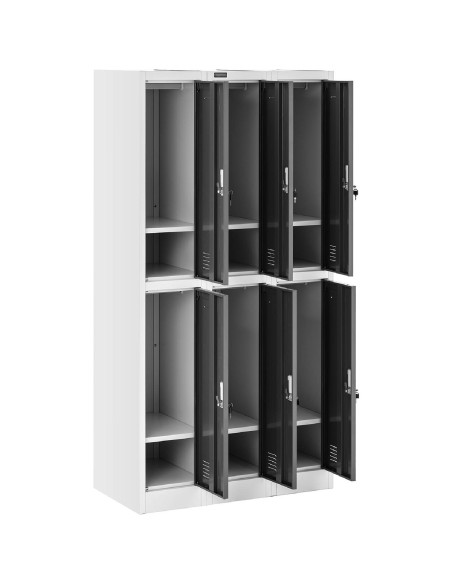 Spintelė su spintelėmis, metalinė, rūbinei, 6 spintelės raktui Spintelė su spintelėmis, metalinė, rūbinei, 6 spintelės raktui