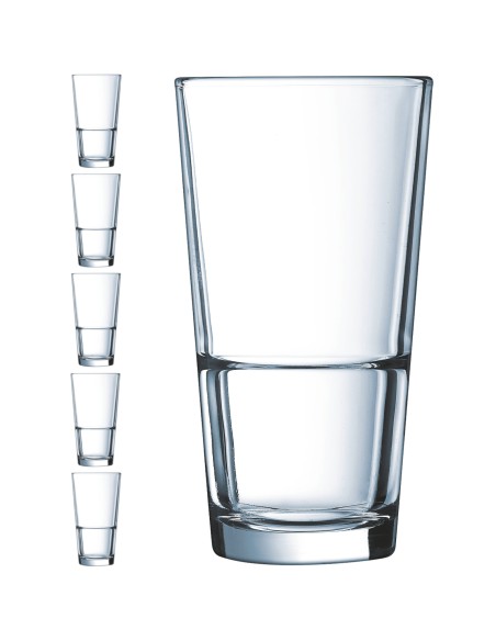 Aukštas stiklinis Arcoroc STACK UP 290 ml 6 vnt. rinkinys - Hendi H7764 Aukštas stiklinis Arcoroc STACK UP 290 ml 6 vnt. rinkinys - Hendi H7764