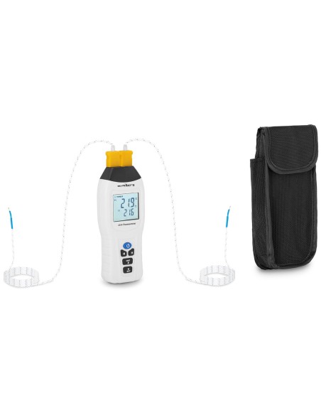 Termometras pramoninis temperatūros matuoklis 2 kanalų K/J/E/T LCD diapazonas -200 iki 1370 C Termometras pramoninis temperatūros matuoklis 2 kanalų K/J/E/T LCD diapazonas -200 iki 1370 C