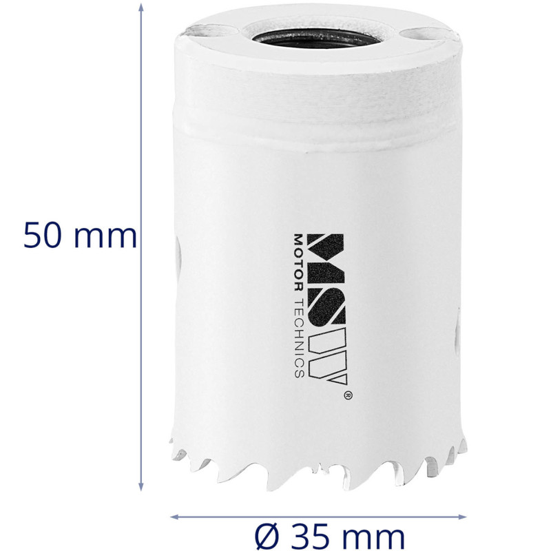 Dviejų metalų skylių pjūklo grąžtas metaliniam medienos plastikui sk. 35 mm
