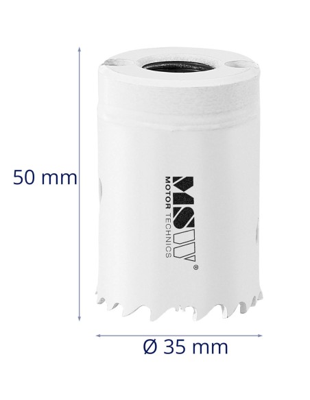 Dviejų metalų skylių pjūklo grąžtas metaliniam medienos plastikui sk. 35 mm Dviejų metalų skylių pjūklo grąžtas metaliniam medienos plastikui sk. 35 mm