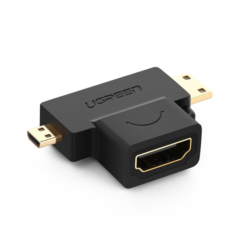 Adapterio adapteris iš HDMI jungties A tipo mini HDMI - mikro HDMI Adapterio adapteris iš HDMI jungties A tipo mini HDMI - mikro HDMI