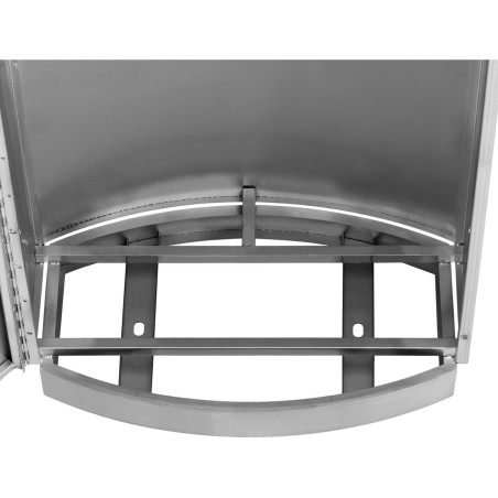 Lauko miesto šiukšlių dėžė su stogeliu, atidaroma STEEL 68 l sidabrinė Lauko miesto šiukšlių dėžė su stogeliu, atidaroma STEEL 68 l sidabrinė