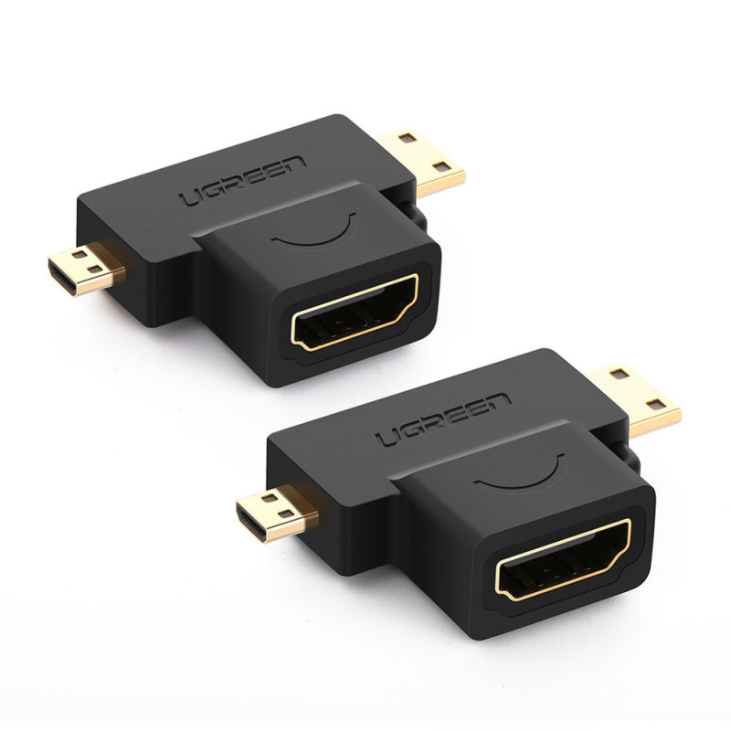 Adapterio adapteris iš HDMI jungties A tipo mini HDMI - mikro HDMI