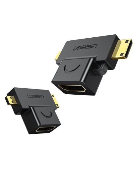 Adapterio adapteris iš HDMI jungties A tipo mini HDMI - mikro HDMI Adapterio adapteris iš HDMI jungties A tipo mini HDMI - mikro HDMI