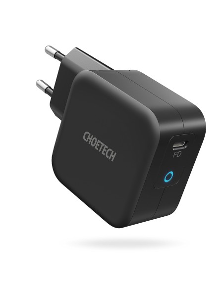 GaN USB Type C 60W sieninis įkroviklis + USB Type C laidas 1,8m juodas GaN USB Type C 60W sieninis įkroviklis + USB Type C laidas 1,8m juodas