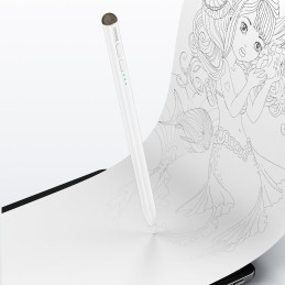 Aktyvus rašiklis iPad Pro Air su antgaliu talpiniams ekranams baltas