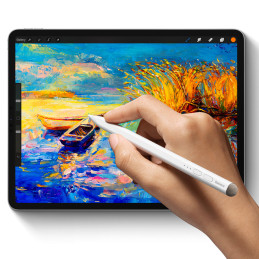 Aktyvus rašiklis iPad Pro Air su antgaliu talpiniams ekranams baltas