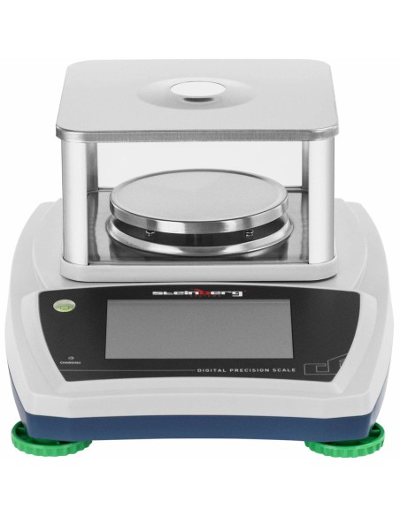 Analitiniai laboratoriniai svarstyklės su stikliniu dangteliu ir LCD jutikliniu skydeliu 300 g / 0,001 g