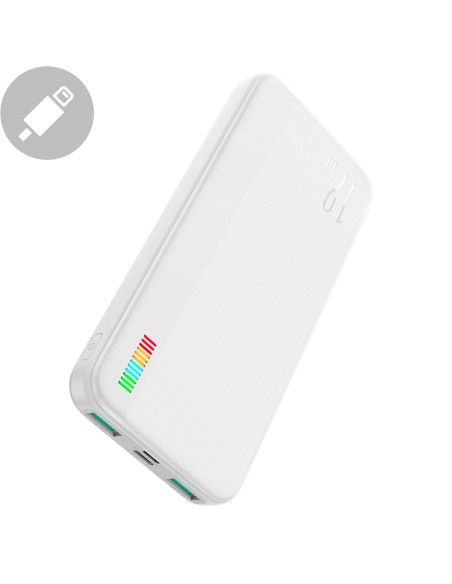 Powerbank 10000mAh Dazzling Series 12W balta Powerbank 10000mAh Dazzling Series 12W balta