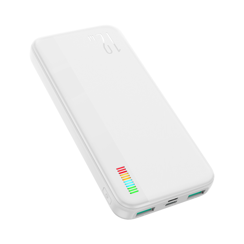 Powerbank 10000mAh Dazzling Series 12W balta