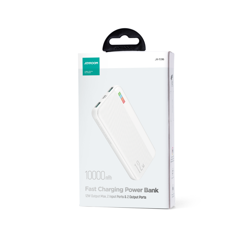 Powerbank 10000mAh Dazzling Series 12W balta