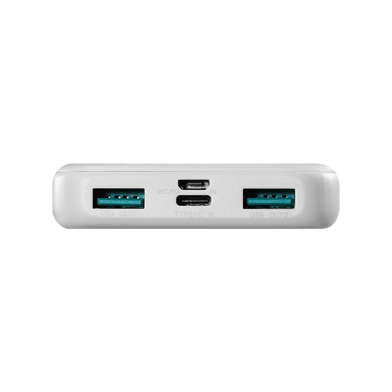 Powerbank 10000mAh Dazzling Series 12W balta