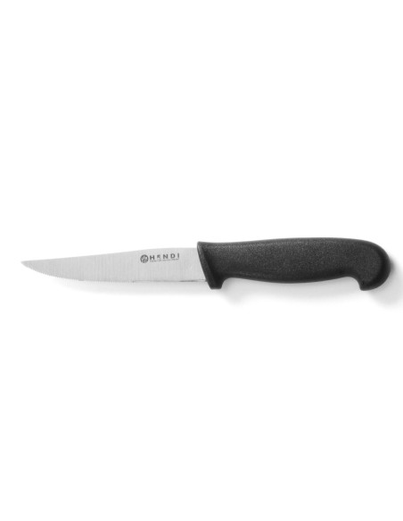 Profesionalus universalus peilis dantytas juodas HACCP 100 mm - Hendi 842102 Profesionalus universalus peilis dantytas juodas HACCP 100 mm - Hendi 842102