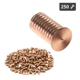 Suvirinimo kaiščiai suvirinimo aparatams variu dengtas plienas M8 16mm Stamos Vokietija 250 vnt.