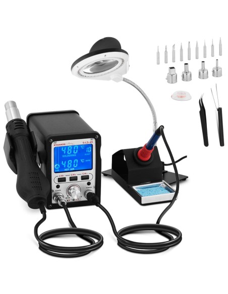 HOT AIR 70W LCD lituoklis S-LS-45 S - RINKINYS 21vnt. HOT AIR 70W LCD lituoklis S-LS-45 S - RINKINYS 21vnt.