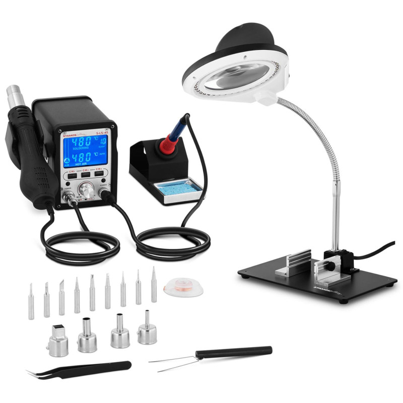 HOT AIR 70W LCD lituoklis S-LS-45 S - RINKINYS 21vnt.