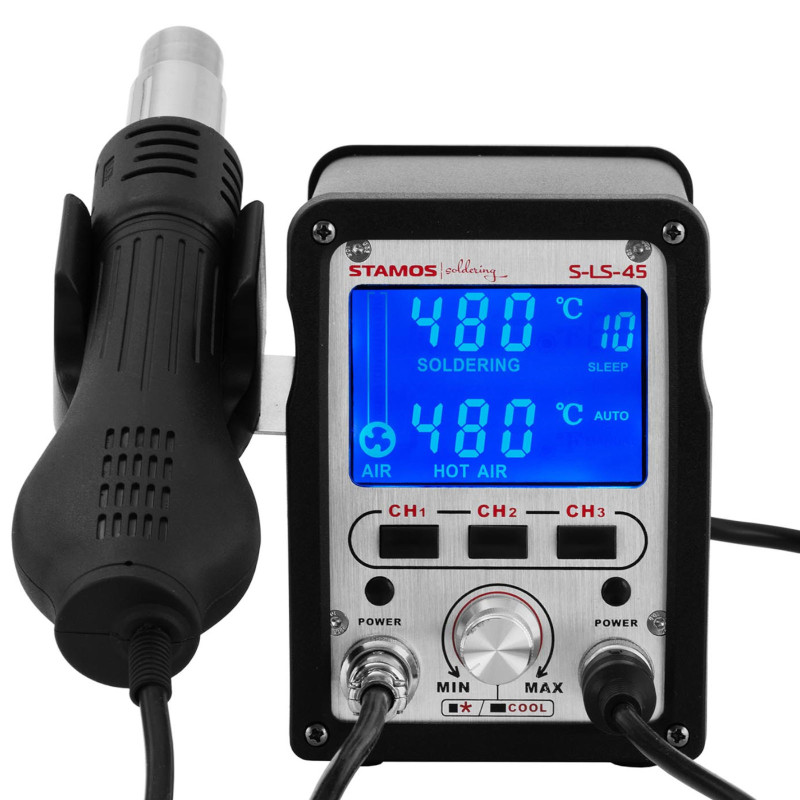 HOT AIR 70W LCD lituoklis S-LS-45 S - RINKINYS 21vnt.