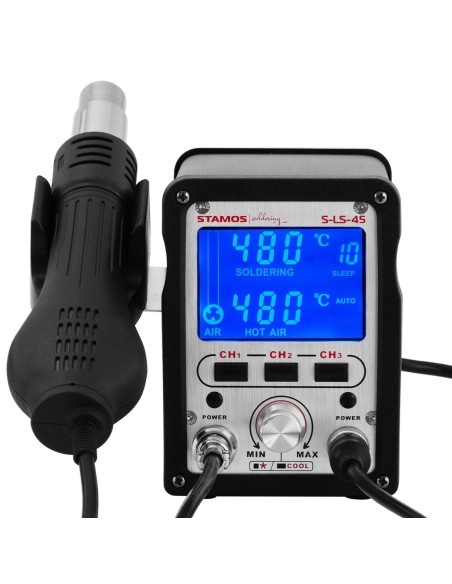 HOT AIR 70W LCD lituoklis S-LS-45 S - RINKINYS 21vnt. HOT AIR 70W LCD lituoklis S-LS-45 S - RINKINYS 21vnt.