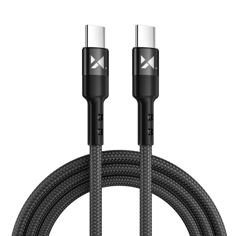 USB-C kabelis USB-C maitinimo tiekimas 18W 1m juodas