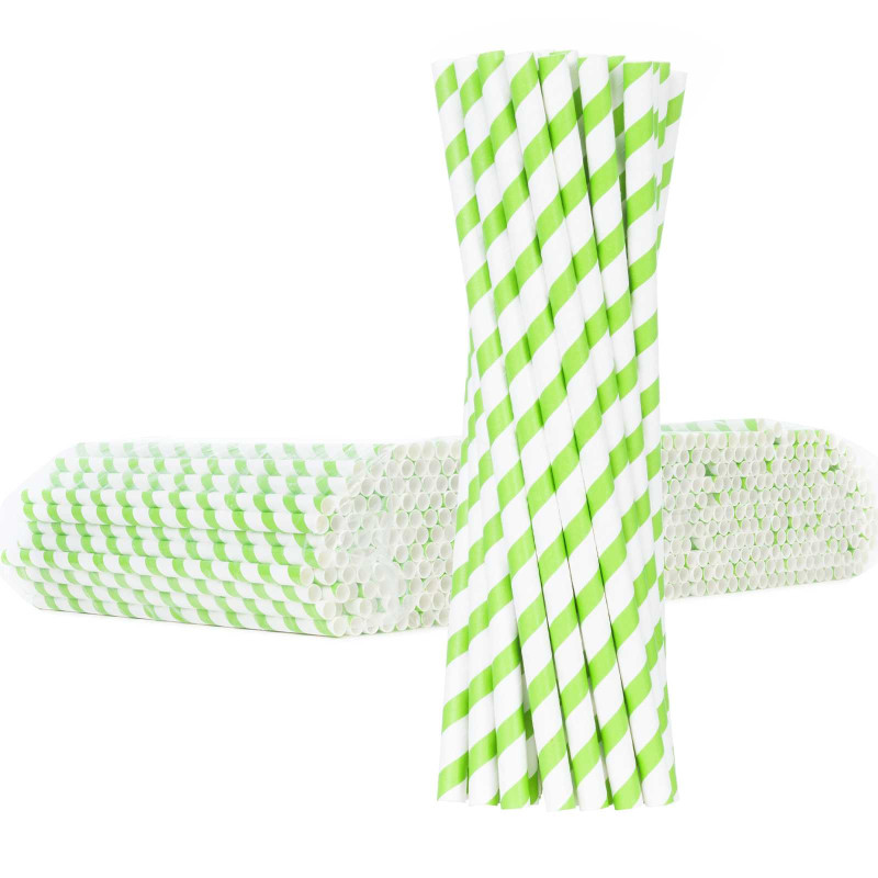 BIO ekologiški popieriniai šiaudeliai PAPER STRAWS 6/205mm - balta ir žalia 500vnt. BIO ekologiški popieriniai šiaudeliai PAPER STRAWS 6/205mm - balta ir žalia 500vnt.