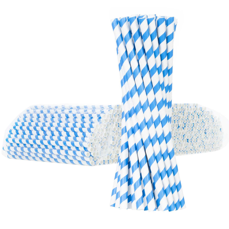 BIO ekologiški popieriniai šiaudeliai PAPER STRAWS 6/205mm - balti ir mėlyni 500vnt. BIO ekologiški popieriniai šiaudeliai PAPER STRAWS 6/205mm - balti ir mėlyni 500vnt.