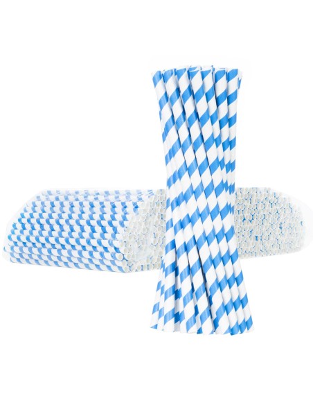 BIO ekologiški popieriniai šiaudeliai PAPER STRAWS 6/205mm - balti ir mėlyni 500vnt. BIO ekologiški popieriniai šiaudeliai PAPER STRAWS 6/205mm - balti ir mėlyni 500vnt.