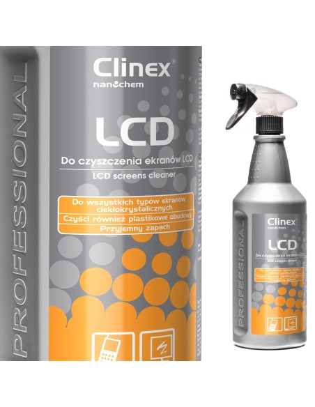 Skystis CLINEX LCD 1L telefonų ekranų ir LCD monitorių valymui Skystis CLINEX LCD 1L telefonų ekranų ir LCD monitorių valymui
